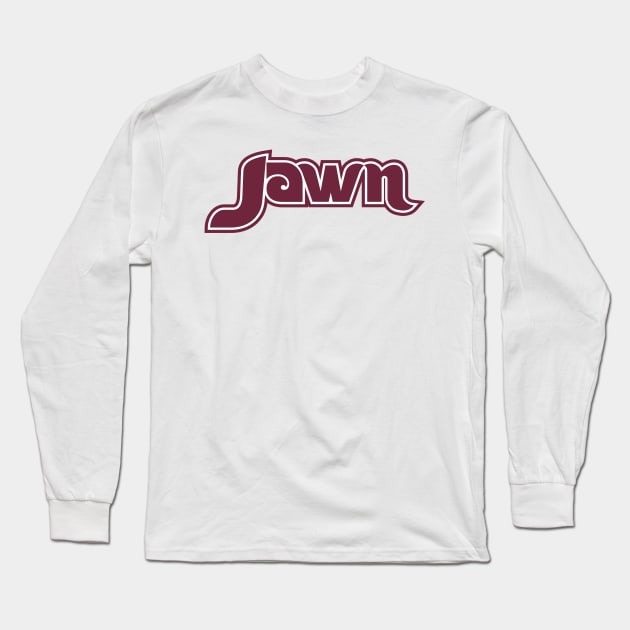 Throwback Jawn Philadelphia Baseball Sports Philly Long Sleeve T-Shirt by JRoseGraphics